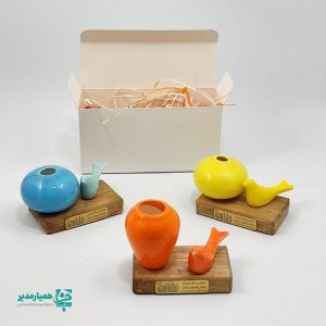 تندیس کوزه مینیاتوری با کبوتر