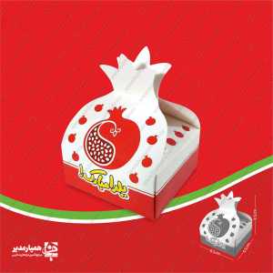 جعبه گیفت مقوایی انار (یلدا)