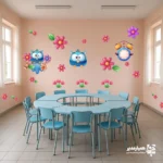 استیکر دیواری جغد و گل و ساعت (کد9) - Image 2