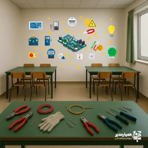 استیکر دیواری برق و الکترونیک (کد6)