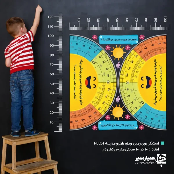 استیکر دیواری کف راهرو طرح نقاله(کد57) - Image 1