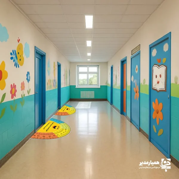 استیکر دیواری کف راهرو طرح نقاله(کد57) - Image 2