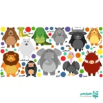 استیکر دیواری حیوانات وحشی (کد13)
