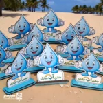 استند چوبی طرح جشن آب مبارک ساده