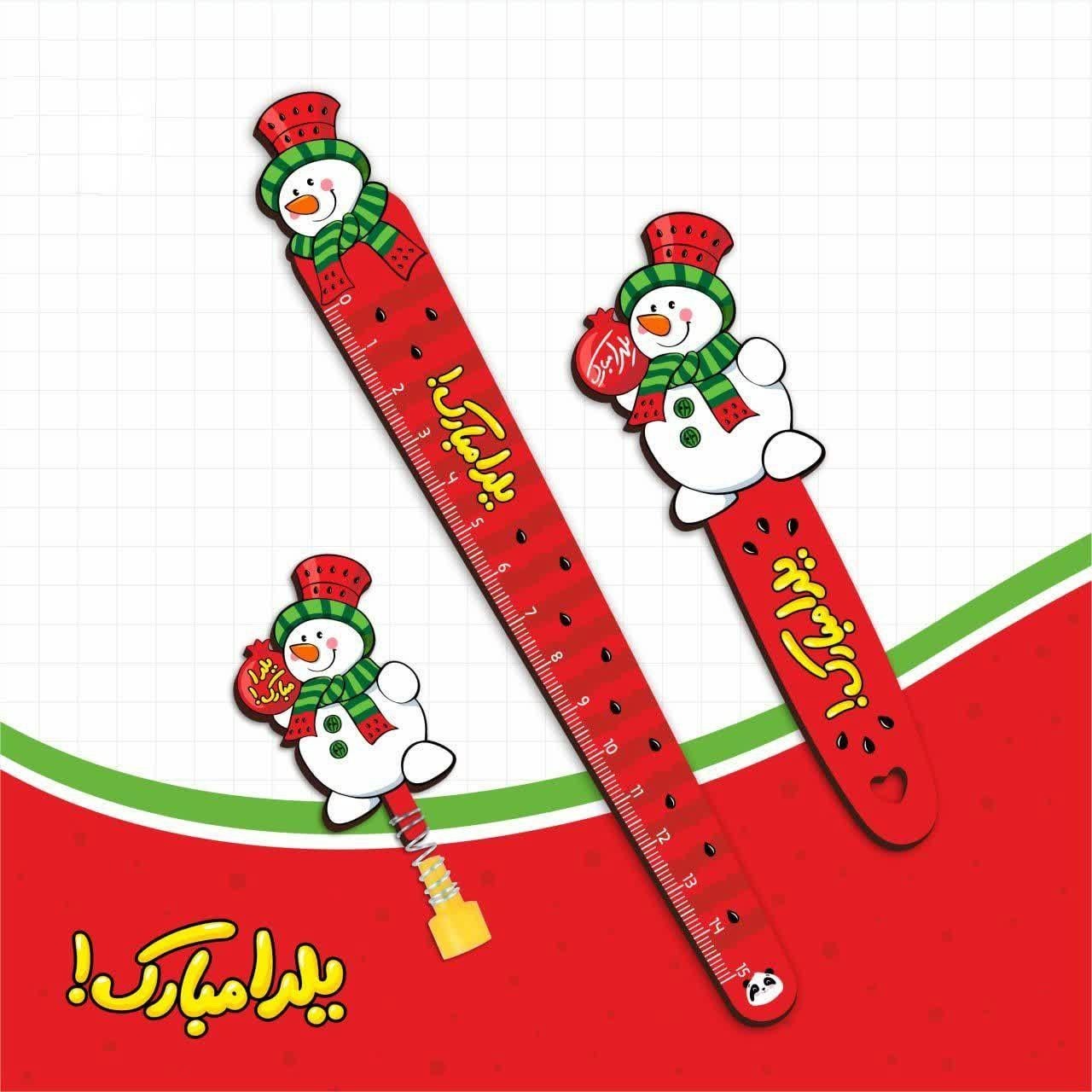 photo_۲۰۲۴-۱۲-۱۳_۲۲-۵۲-۵۳ ست ۳تیکه چوبی  یلدایی ،طرح آدم برفی - Image 1