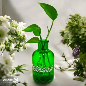 به مناسبت روز پدر و عید سعید غدیر 🌸 گلدان شیشه‌ای با ذکر زیبای «فقط حیدر امیرالمؤمنین (ع)» پیوندی دلنشین از هنر، معنویت و احترام 🌿 این گلدان شیشه‌ای با طراحی ساده و مفهومی، انتخابی شایسته برای تکریم پدران، معلمان و کارکنان مدارس است. محصولی فرهنگی و ارزشمند از همیار مدیر برای آن‌که پیام غدیر، ماندگار شود 💚