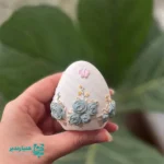 تخم مرغ طرح گل برجسته - Image 3