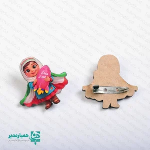 پیکسل دختر و موشک صورتی