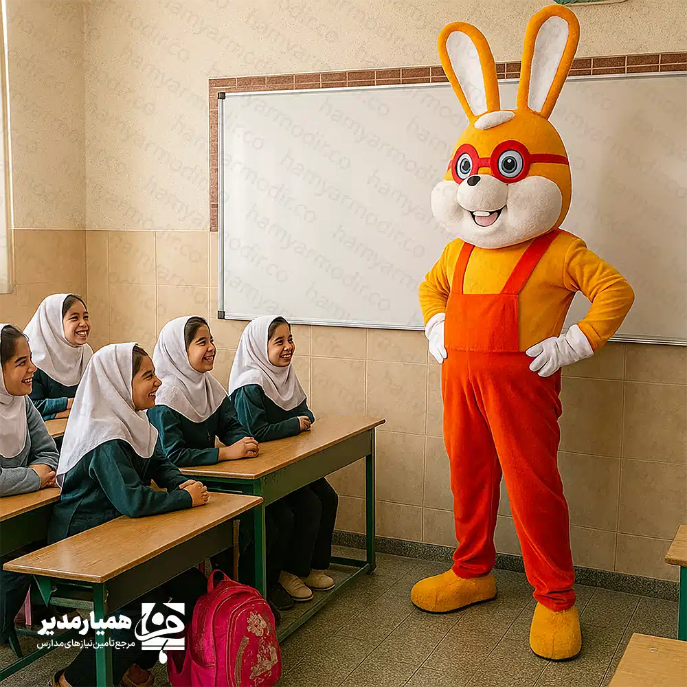 🐰 تن‌پوش خرگوش نارنجی؛ هدیه‌آورنده نشاط و انرژی به برنامه‌های کودکانه اگر به دنبال خلق یک اتمسفر پرانرژی، شاد و پویا در مدارس، مهدکودک‌ها و جُنگ‌های شادی هستید، تن‌پوش عروسکی خرگوش نارنجی با طراحی فانتزی و رنگ‌های گرم و زنده (نارنجی و زرد)، یکی از بهترین ابزارها برای جذب مخاطبان کودک است. طراحی ارگونومیک، ایستایی عالی بدنه به لطف شکم حجمی هادور و گوش‌های بلند و کارتونی، این کاراکتر را به محبوب‌ترین شخصیت برنامه‌های شما تبدیل خواهد کرد. 🎉 🌟 ویژگی‌های برجسته و مشخصات فنی 🔥 طراحی فانتزی و پرانرژی: ترکیب رنگ‌های گرم نارنجی و زرد با گوش‌های بلند عروسکی 🎈 بدنه حجیم و خوش‌استایل: مجهز به شکم حجمی هادور با دور کمر ۱۴۰ سانتی‌متر برای ایستایی عالی عروسک 👤 سر با حجم استاندارد: قطر سر از ۵۰ تا ۸۰ سانتی‌متر و ارتفاع سر از ۵۰ تا ۱۰۰ سانتی‌متر (با پوشش کامل و دید مناسب مجری) ☁️ جنس سبک و تنفس‌پذیر: پارچه نرم و باکیفیت جهت راحتی در استفاده‌های طولانی‌مدت در نمایش‌ها 📸 مکمل برنامه‌های تعاملی: ایده‌آل برای عکاسی یادگاری مدارس، مراسم صبحگاهی و جشن‌های تکلیف و شکوفه‌ها 🍊 چرا تن‌پوش خرگوش نارنجی؟ روان‌شناسی رنگ نارنجی نشان‌دهنده شور، اشتیاق و تحرک است. حضور این کاراکتر حیوانی در مراسم‌های دانش‌آموزی، یخ کلاس‌های اولیه را می‌شکند، مشارکت بچه‌ها را در مسابقات افزایش می‌دهد و به برنامه‌های پرورشی مدارس روح تازه‌ای می‌بخشد. طراحی این محصول به گونه‌ای است که مجری عروسکی به راحتی می‌تواند حرکت کند، با کودکان دست بدهد و برنامه‌های نمایشی را بدون خستگی اجرا کند. ✨ پیشنهاد کاربری برای مدارس: شما می‌توانید از این تن‌پوش در مراسم بازگشایی مدارس (مهرماه)، جشن‌های پایان سال تحصیلی، و یا به عنوان مجری بخش مسابقات و اهدای جوایز به دانش‌آموزان ممتاز استفاده کنید.