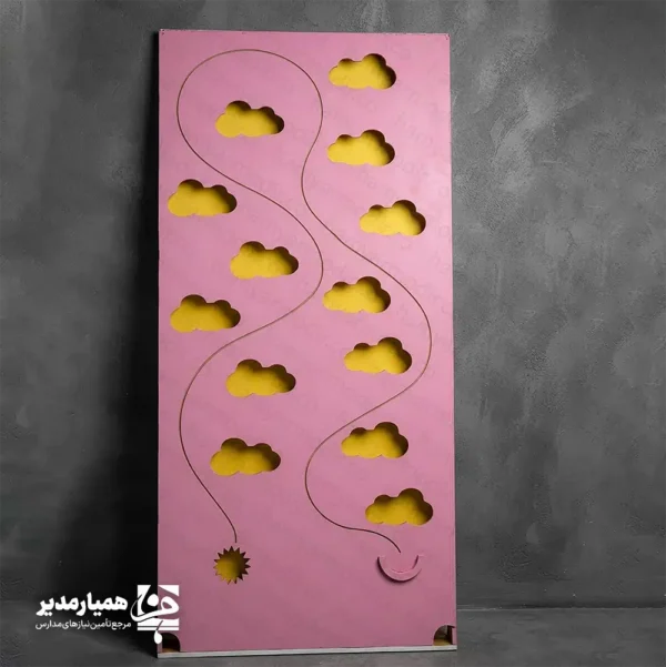 "🎢 بازی گروهی چوبی مسیر پرماجرا جذابترین چالش تعادلی و تمرکزی برای پویایی زنگ تفریح مدارس و مراکز بازی یکی از دغدغههای اصلی مدیران و مربیان در مدارس، هدایت انرژی دانشآموزان در زنگهای تفریح به سمت فعالیتهای حرکتی و فکری مثبت است. بازی چوبی مسیر پرماجرا دقیقاً با همین هدف طراحی شده است. این سازه ایستاده چوبی با قامت بلند و رنگآمیزی شاداب، توجه هر بینندهای را به خود جلب میکند. مکانیزم تعاملی بازی بسیار ساده اما در عین حال چالشبرانگیز است؛ بازیکن با به دست گرفتن نخهای متصل به حلقه، باید گوی فلزی را در طول یک خط مارپیچ جادویی حرکت دهد و از روی حفرههای متعدد عبور دهد. سقوط گوی در هر یک از حفرهها یعنی بازگشت به نقطه شروع! 🎮 چطور بازی کنیم و چه مهارتهایی تقویت میشود؟ شاید در نگاه اول ساده به نظر برسد، اما عبور دادن گوی با سرعت بالا و بدون سقوط، نیازمند هماهنگی بالایی میان چشم، دست و مغز است. بازیکن باید کشش هر دو سمت طناب را به خوبی مدیریت کند. این بازی اهداف آموزشی و تربیتی زیر را دنبال میکند: 💡 افزایش فوقالعاده دقت و تمرکز : به ویژه برای دانشآموزانی که نیاز به تمرینهای تمرکزی دارند. 🤝 ایجاد رقابت سازنده و رکوردی: بچهها میتوانند با ثبت تایمهای مختلف، مسابقات هیجانانگیزی را در راهروهای مدرسه برگزار کنند. 🧠 هماهنگی عصب و عضله: تقویت کنترل عضلات ظریف دست و تخمین فواصل. ⚙️ مشخصات فنی و ظاهری سازه ویژگیهای ساختاری توضیحات تکمیلی محصول 🪵 جنس بدنه اصلی چوب باکیفیت و مستحکم 🎨 تنوع طرح و رنگ ارائه شده در دو مدل پرطرفدار ابر صورتی با بکگراند زرد و اشکال هندسی فیروزهای با بکگراند نارنجی 🏫 محیطهای مناسب استفاده راهروی مدارس ابتدایی و متوسطه، مهدکودکها، خانههای بازی و شهربازیهای سرپوشیده 🛠️ نحوه قرارگیری ایستاده روی زمین (با پایههای ایمن ضد واژگونی) با قابلیت اتصال به دیوار جهت امنیت بیشتر 🏫 راهکار طلایی مدارس پویا برای زنگ تفریح شاد تجهیز مدارس با ابزارهای فیزیکی که نیاز به برق و صفحه نمایش گوشی ندارند، یکی از ترندهای جهانی در آموزش مدرن است. بازی «مسیر پرماجرا» به راحتی روی دیوار یا در گوشهای از راهرو نصب میشود و بدون اشغال فضای مفید، یک ایستگاه شادابی ماندگار برای دانشآموزان و حتی کادر دلسوز مدرسه در زمان استراحت ایجاد میکند. ✨ سفارش و شخصیسازی برای مدرسه شما موسسه کیمیا هنر آماده است تا این سازه بازی هیجانانگیز را در رنگها، ابعاد و حتی با حک کردن لوگوی اختصاصی مجتمع آموزشی شما تولید و عرضه کند.."