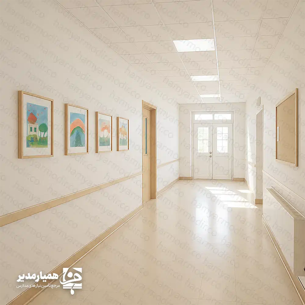 فضاهای برخی مدارس به گونه ای هستند که  که شلوغی  و عدم تعادل نصب پوسترها ، اعلامیه ها ، تابلوها و استقرار سایر اقلام موجود در راهروها و یا کلاسها و ... موجبات آن را فراهم می کند که نه تنها برای دانش آموزان جذاب نباشند بلکه به نوعی موجبات سر در گمی ایشان را فراهم آوَرَد. در این مقاله بر آنیم تا با توضیح در خصوص برخی نکته ها به شرایط یک محیط مناسب و منظم در مدارس اشاره نماییم. فضای مدرسه اولین محیطی است که بسیاری از کودکان بعد از خانه با آن روبه‌رو می‌شوند. این فضا نه تنها بر یادگیری علمی بلکه بر روحیه، عواطف و حتی روابط اجتماعی دانش‌آموزان تأثیر بسزایی دارد. راهروها، دیوارها و سایر بخش‌های مشهود مدرسه، همچون قاب‌هایی هستند که روح و پیام مدرسه را منعکس می‌کنند. هرگونه شلوغی، بی‌نظمی یا عدم تعادل در این فضاها می‌تواند نتیجه‌ای منفی برای دانش‌آموزان و کارکنان به دنبال داشته باشد. اهمیت ویژه تعادل و تناسب در فضا سازی مدرسه ⚖️ 1. تقویت سلامت روان و حس امنیت 🧘‍♂️ کودک در محیطی منظم، آرام و نسبتاً خلوت، احساس امنیت و اعتماد بیشتری پیدا می‌کند. کافی است تصور کنیم وارد مدرسه‌ای می‌شویم که دیوارهایش با پوستر، نقاشی، تراکت و اطلاعیه‌های متعدد پوشانده شده است؛ چنین فضایی ذهن را خسته و پریشان می‌کند اما مدرسه‌ای با دیوارهای مرتب و هماهنگ، ذهن را آرام و پذیرای آموزش و پرورش می‌سازد. 2. افزایش تمرکز و یادگیری اثربخش 🎯 محیط آموزشی هرقدر از نظر بصری ساده‌تر و هدفمندتر باشد، تمرکز دانش‌آموزان بیشتر می‌شود. تصور کنید دیوار راهرو با انواع روشنگری‌ها، جدول ضرب، عکس‌های تاریخی، نقاشی‌ها و حتی تبلیغات پوشیده شده باشد. مطالعه‌ها نشان می‌دهد در این شرایط، دانش‌آموزان دشواری بیشتری در تمرکز دارند. 3. بهبود نظم رفت‌وآمد و ایمنی دانش‌آموزان 🚦 راهروهای مدرسه باید تا جای ممکن باز و روان باشند تا رفت‌وآمد سریع و ایمنی دانش‌آموزان حفظ شود. قرار دادن وسایل اضافه، نصب بیش از اندازه تابلو یا حتی استیکرهای زیاد روی زمین، ضمن ایجاد ازدحام، احتمال آسیب و بی‌نظمی را افزایش می‌دهد. 4. ایجاد زیبایی پایدار و هویت مدرسه 🎨 هر مدرسه با سبک تزئین دیوارها و راهروها، هویت و سلیقه منحصر به فرد خود را شکل می‌دهد. تناسب در رنگ‌ها و تصاویر، برآیند ارزش‌های مدرسه است و به دانش‌آموز و والدین حس تعلق خاطر می‌بخشد. معایب شلوغی بی‌مورد در راهروها و دیوارهای مدارس 🚫 1. آشفتگی و تعدد نامناسب پیام‌ها 🗯️ ارسال پیام‌های متعدد و نصب بنرهای زیاد موجب خستگی ذهنی و کاهش تاثیرگذاری هر یک می‌شود. در چنین فضایی، پیام‌های اصلی به راحتی گم می‌شوند. 2. کاهش زیبایی بصری و ایجاد حس بی‌نظمی 🌀 فضایی که بیش از حد شلوغ است می‌تواند کسل‌کننده و حتی استرس‌آور باشد، مخصوصاً در مدارس ابتدایی. 3. افزایش خطرات جسمی و حوادث ناخواسته ⚠️ هر وسیله یا تزیینات اضافی در راهروها می‌تواند به عنوان مانع حرکت یا حتی منبع حادثه عمل کند. 4. کاهش حس تعلق و مشارکت واقعی دانش‌آموزان 🤝 هرچه فضای مدرسه شلوغ‌تر باشد، زمینه برای مشارکت مسئولانه و هدفمند دانش‌آموزان محدودتر می‌شود. راهکارها و پیشنهادهای تخصصی برای فضاسازی متعادل 🛠️ ۱. تعیین سرفصل‌ها و محدوده‌های فضایی هدف هر بخش مدرسه باید شفاف باشد. مثلا دیوار راهرو فقط به پیام‌های تربیتی یا اطلاع‌رسانی فوری اختصاص یابد. ۲. استفاده هدفمند از رنگ و فرم رنگ‌ها و فرم‌ها را هماهنگ و حساب‌شده انتخاب کنید تا محیط چشم‌نواز و آرام باشد. ۳. به‌روزرسانی و مدیریت محتوای بصری به جای نگه داشتن آثار قدیمی و متنوع، به صورت منظم و با برنامه محتوا را به‌روزرسانی کنید. ۴. استفاده از سبک واحد و هویت مشخص انتخاب سبک بصری واحد (مانند مینیمال، سنتی یا مدرن) در کل فضا، هویت مدرسه را تقویت می‌کند. ۵. جلب مشارکت خلاقانه دانش‌آموزان اما با چارچوب به دانش‌آموزان اجازه دهید در تزئین فضاها مشارکت‌کنند ولی با قوانین و چارچوب هدفمند. مثال‌های ملموس برای فضاسازی متعادل 👁️‍🗨️ مثال موفق: ورودی راهرو با یک ماکت یا المان نمادین و چند پیام مودبانه، بقیه دیوارها با قاب‌بندی ساده برای نقاشی‌های ماهانه دانش‌آموزان؛ فضایی آرام و زیبا و کاربردی. مثال نامناسب: راهرویی که با پوسترها، اطلاعیه‌ها، نقاشی‌ها و استیکرها اشغال شده و دانش‌آموزان پیام‌های مهم را گم می‌کنند. نتیجه‌گیری 🏆 فضاسازی هدفمند و متعادل رمز موفقیت آموزشی و تربیتی مدرسه است. پرهیز از شلوغی نه تهدیدی برای تنوع مدرسه، بلکه تضمین‌بخش اثربخشی و هویت بصری فضاست. هرقدر محیط مدرسه ساده‌تر و زیباتر باشد، دانش‌آموزان فرصت بالیدن و بروز خلاقیت بیشتری پیدا می‌کنند.